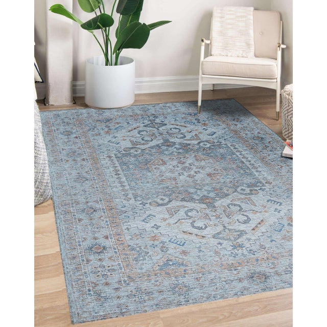 Contemporary 8x10 Traditional Fiona Vibrant Ivory Geometric Medallion Handmade Wool Carpet Rug For Sale - Image 3 of 8