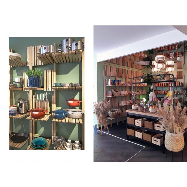 Modern Shelving System Handcrafted Black Stained Wood on the Steel Frame Modular Shelves 2000 Mm For Sale - Image 15 of 18