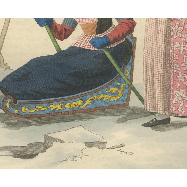 L. Portman, Molkwerum Sledge on the Ice, Frisian Costume, 1811, Engraving For Sale - Image 6 of 9