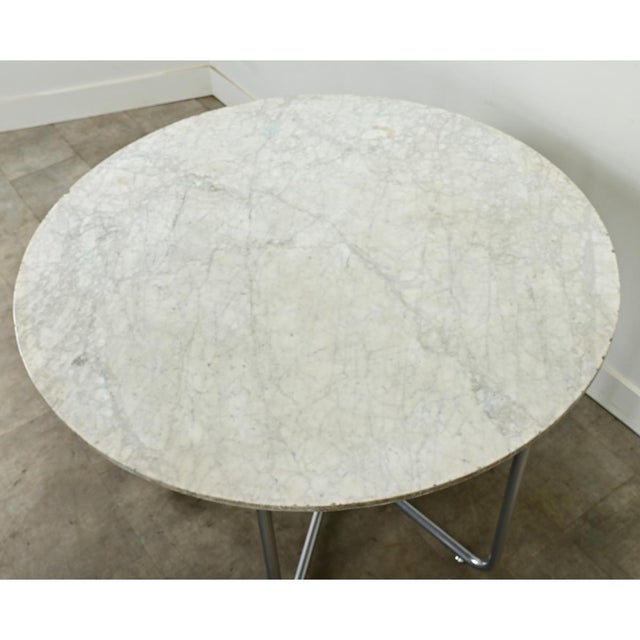 French Midcentury Metal and Marble Center Table For Sale - Image 12 of 12