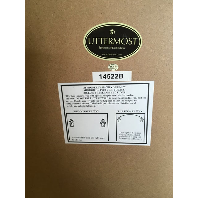 Classic Black/Gold Leaf Openwork Framed 48” Round Wall Mirror For Sale - Image 9 of 9