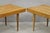 Vintage Mid Century Modern 36" Wood Slat Bench Coffee Table Side Table - A Pair For Sale - Image 9 of 16
