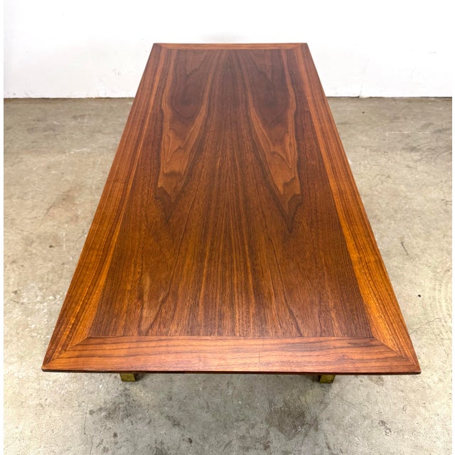 Brown Mid Century Modern Walnut Coffee Table by Jack Cartwright for Founders Furniture 1970’s For Sale - Image 8 of 12