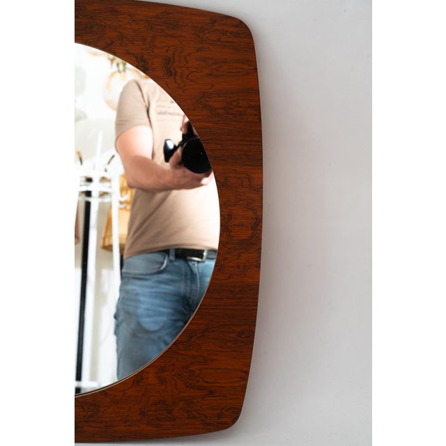 Danish Teak Mirror, 1960s For Sale - Image 4 of 9