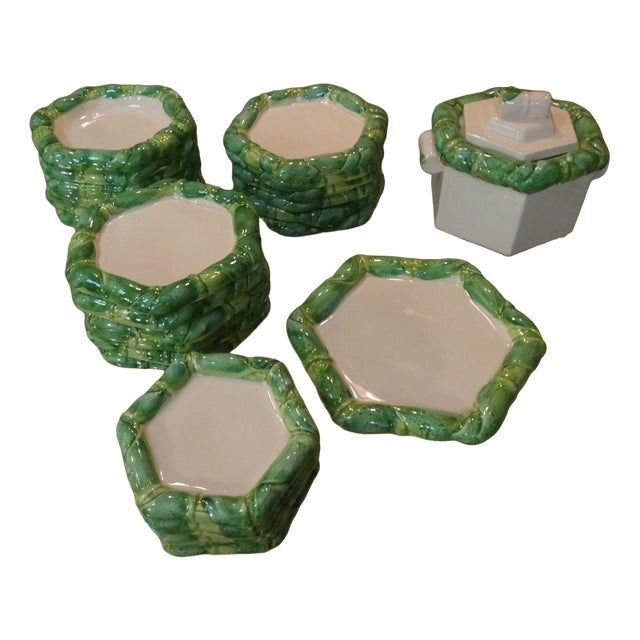 Germoglio Dinnerware Set by Colin Morrow for Arpex, Italy, 1970s, Set of 26 For Sale