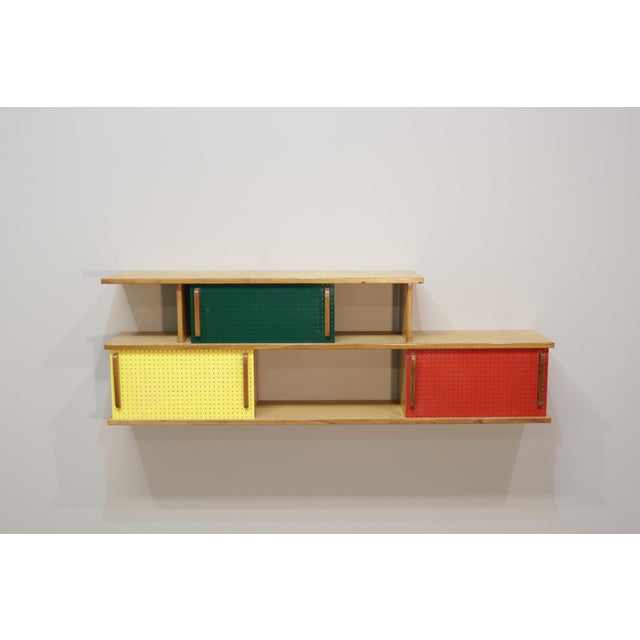 Wood Wall Hanging Bookcase by Charlotte Perriand, 1960 For Sale - Image 7 of 15