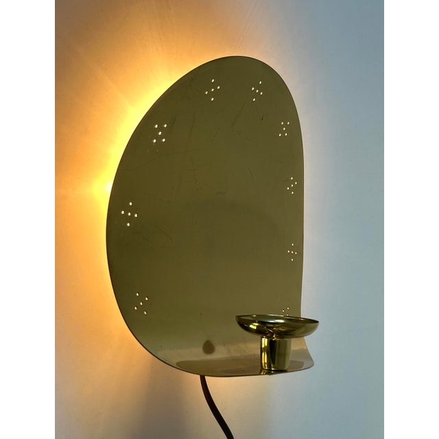 Mid-Century Brass Sconce with Candleholder from Boréns Borås, Sweden, 1970s For Sale - Image 12 of 18