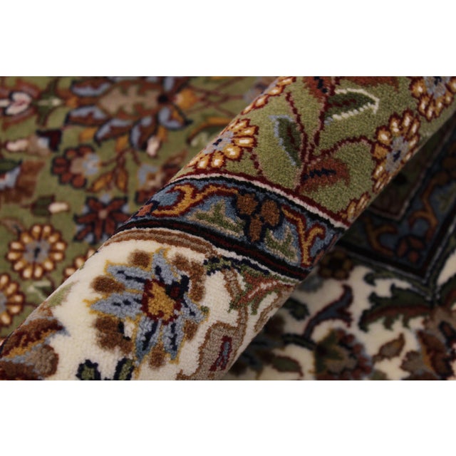 Textile Turkish Antique Hereke Wool & Silk Rug - 4'0''x6'0'' For Sale - Image 7 of 10