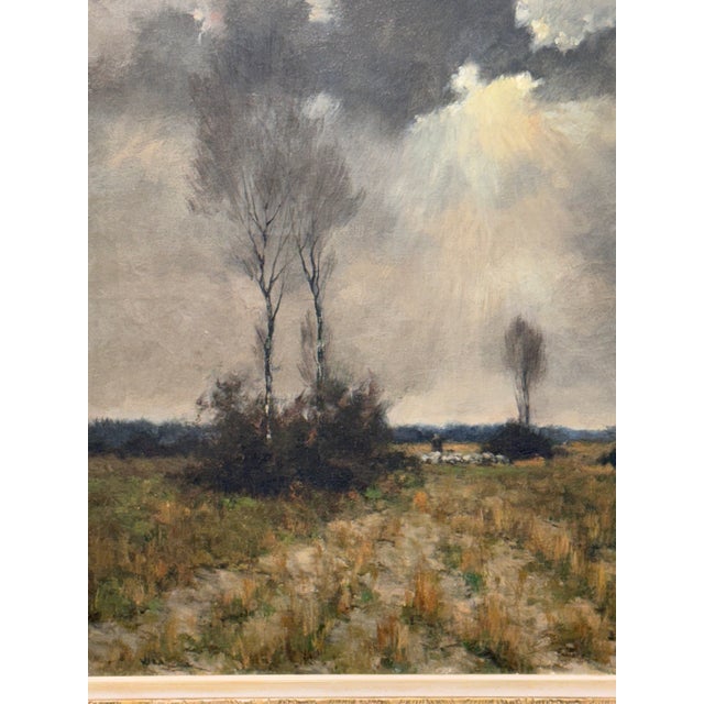 English 19th Century Belgian Flemish Oil on Canvas For Sale - Image 3 of 14