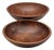 Hand Turned Large Woodcroftery Walnut Serving Bowls Set of Two For Sale
