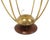 Blue Oval "Bird Cage" Brass Table Lamp Purple Blue Yellow Glass Globe Shades MINT! For Sale - Image 8 of 10