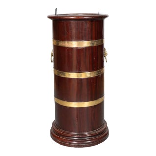 Regency Style Mahogany and Brass Bound Umbrella Stand For Sale