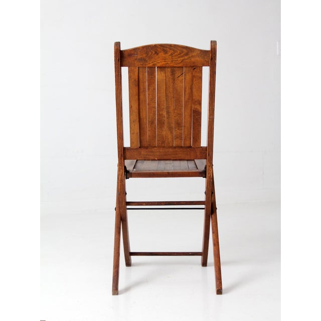 Antique Ioof Odd Fellows Wood Folding Chair For Sale - Image 10 of 17