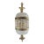 Vintage Hollywood Regency Crystal Glass Pineapple Swag Lamp, 24" For Sale