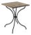 Square French Style Iron Base Table with Wood Top, Garden Table For Sale