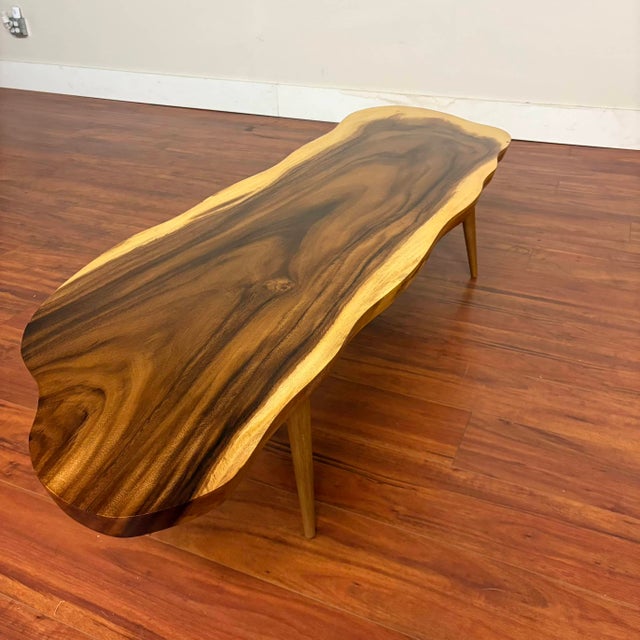 Live Edge Koa Wood Coffee Table For Sale - Image 11 of 12