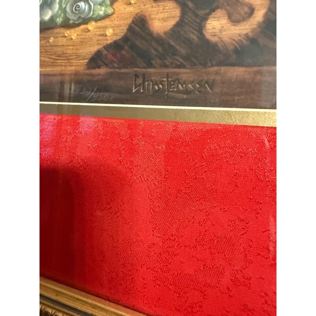 Late 20th Century Late 20th Century Signed James C. Christensen "The Gift for Mrs. Claus" Custom Framed Lithograph Number 1932/3500 For Sale - Image 5 of 6