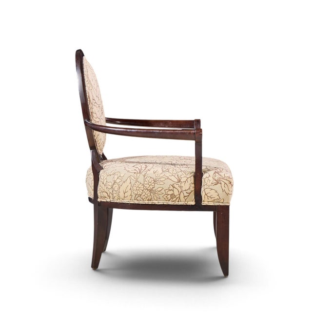 Barbara Barry for Baker Furniture Mahogany Oval X Back Lounge Chairs - Pair For Sale - Image 11 of 12