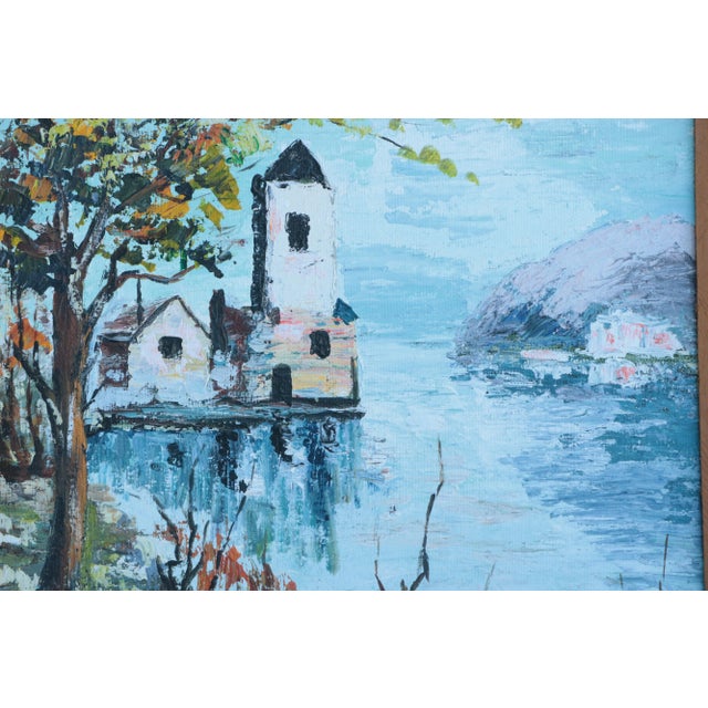 Vintage Coastal Painting Framed in Reclaimed Wood For Sale - Image 4 of 6