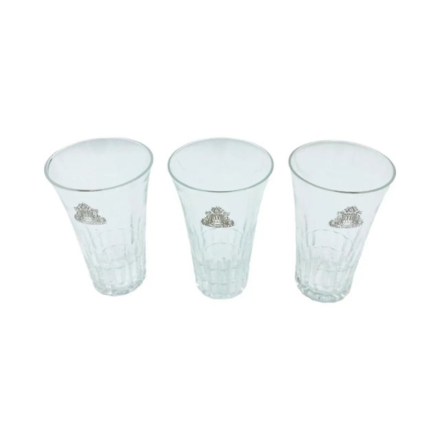 Details: -Each glass reads "Hotel Lisboa Ritz" is beautiful gold lettering with gold seal. -Approx. Dimensions: 5"H x...