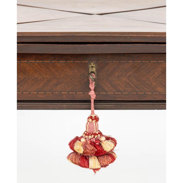 Early 20th Century Edwardian Style Folding Envelope Game Table For Sale - Image 5 of 9