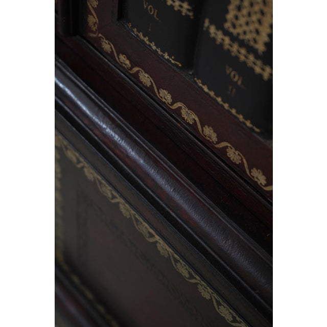 Maitland Smith Faux Book Leather Bar Unit For Sale - Image 15 of 18