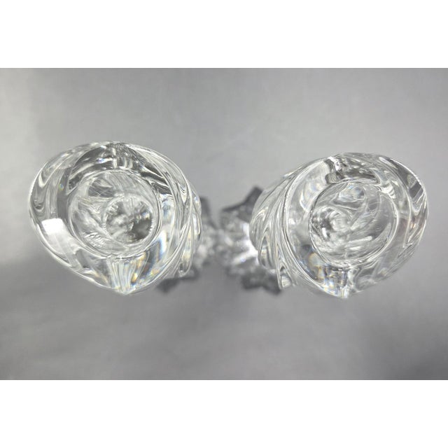 Late 20th Century Lenox Artic Bloom Crystal Candlestick Holders- A Pair For Sale In Philadelphia - Image 6 of 18