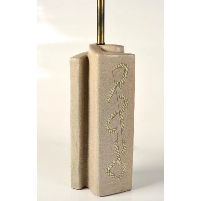 Marianna Von Allesch Mid Century Modern Studio Pottery Swirl Lamp For Sale - Image 11 of 13