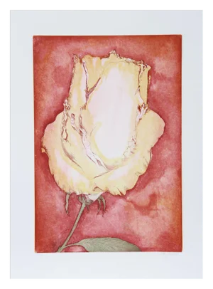 Hank Laventhol Aquatint Etching - Yellow Rose