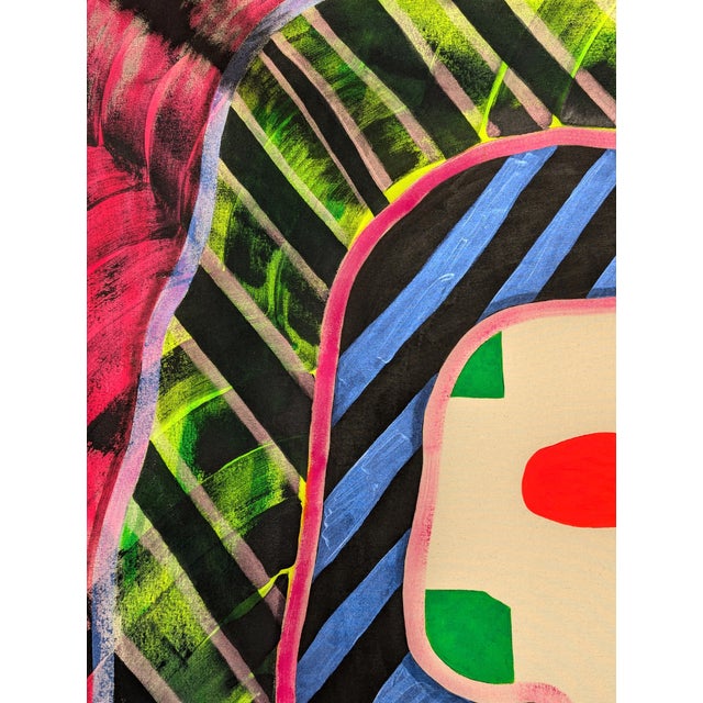 Max Manning “Untitled (CVS133)” Large Contemporary Colorful Neon Geometric Abstract Painting, 2019 For Sale - Image 9 of 10