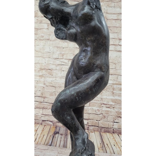 Metal EVE (1895) Bronze Statue Sculpture by Auguste Rodin Nude Female Figure 32" x 11" For Sale - Image 7 of 10