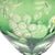 Nachtmann Bleikristall Green Cut to Clear Crystal Wine Glass With Grapes Motif, 8.25” German Stemware For Sale - Image 4 of 5