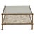 Strikingly sophisticated with an organic character, this Tendu marble shelf coffee table has a slender iron frame in an...