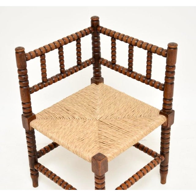Wood Vintage Oak Bobbin Chair, 1880 For Sale - Image 7 of 10