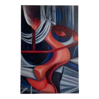 Contemporary Abstract Geometric Shapes Acrylic Painting For Sale