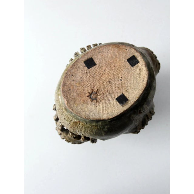 Vintage Free Form Studio Pottery Vase For Sale - Image 12 of 13