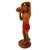 Mid-Century Modern Mid 20th Century Native Boy W/ Fruit Offering Ceramic Hand Painted Sculpture For Sale - Image 3 of 7