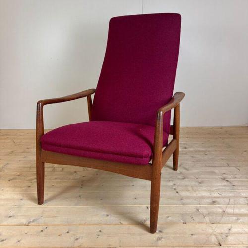 Vintage Reclining Armchair by Alf Svensson, Sweden, 1960s For Sale - Image 5 of 6