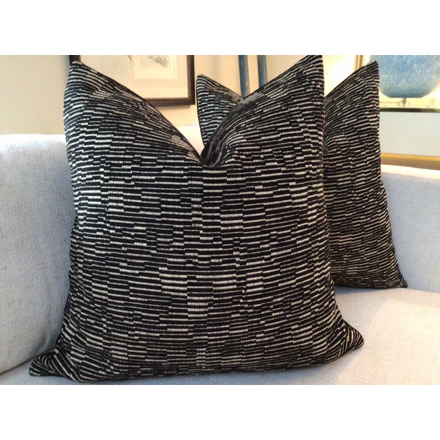 Not Yet Made - Made To Order Contemporary Manuel Canovas Marzac in Noir Pillows- a Pair For Sale - Image 5 of 5