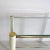 Brass and Beige Lacquered Metal Drinks Trolley with 2 Glass Shelves in the Style of Tommaso Barbi, 1970s, in Good...