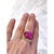 Not Yet Made - Made To Order Bochic “Flamenco” Ruby & White Zircon 18k Gold & Silver Cocktail Ring Size 6.5 For Sale - Image 5 of 5