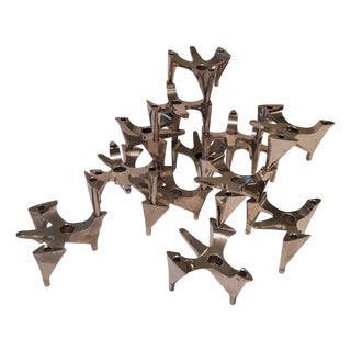 Bird Flight Candleholders Plug-in System by Hammonia Motard, 1970s, Set of 14 For Sale