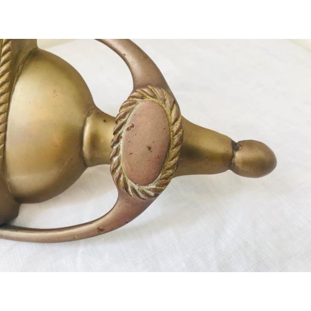 Mid 20th Century Mid 20th Century Brass Door Knocker Marked India For Sale - Image 5 of 8