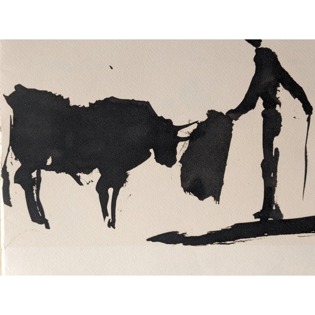 Pablo Picasso - Matador and Bull, Original offset lithograph after a drawing dated in the stone: 3.4.59 extracted from...
