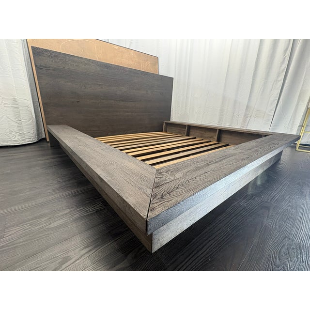 Rh Drifted Reclaimed Oak Panel Bed – King Brown Oak |European Oak | Designed by Nils Verhoeven For Sale - Image 14 of 18