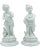 White Pair Andrea by Sadek Cherub Statues Figures Ceramic White 10"h For Sale - Image 8 of 12