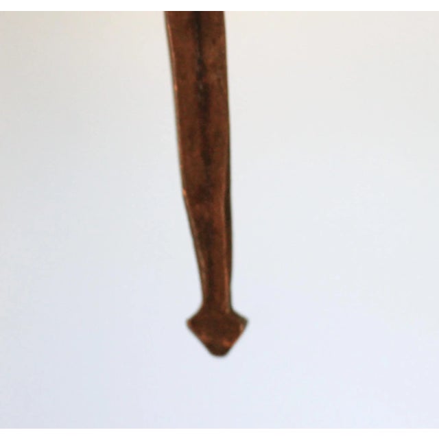 Copper Pair of Vintage Decorative Hammered Copper Serving Spoons For Sale - Image 8 of 9