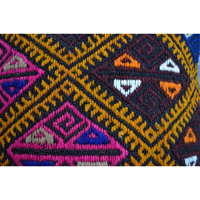 1960s Vintage Turkish Kilim Rug Pillow Covers - A Pair For Sale - Image 5 of 5