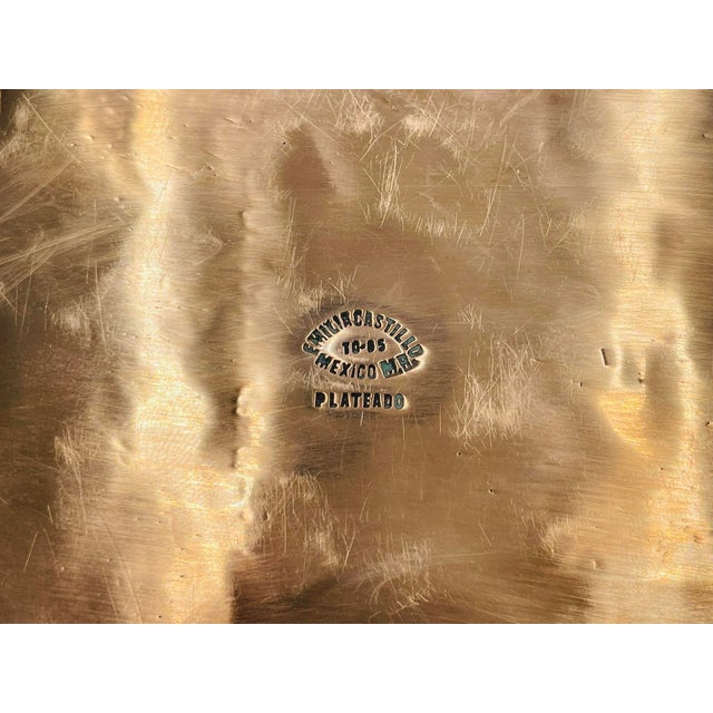 1980s Large Center/Serving Bowl by Emilia Castillo, Mexican Modernism Silversmith For Sale - Image 18 of 18