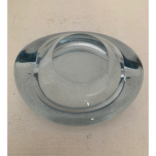 Holmegaard 1962 Holmegraad Danish Mid Century Modern Blue Ashtray For Sale - Image 4 of 6